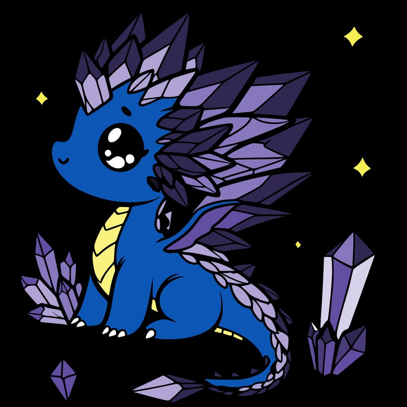 little cute crystal dragon