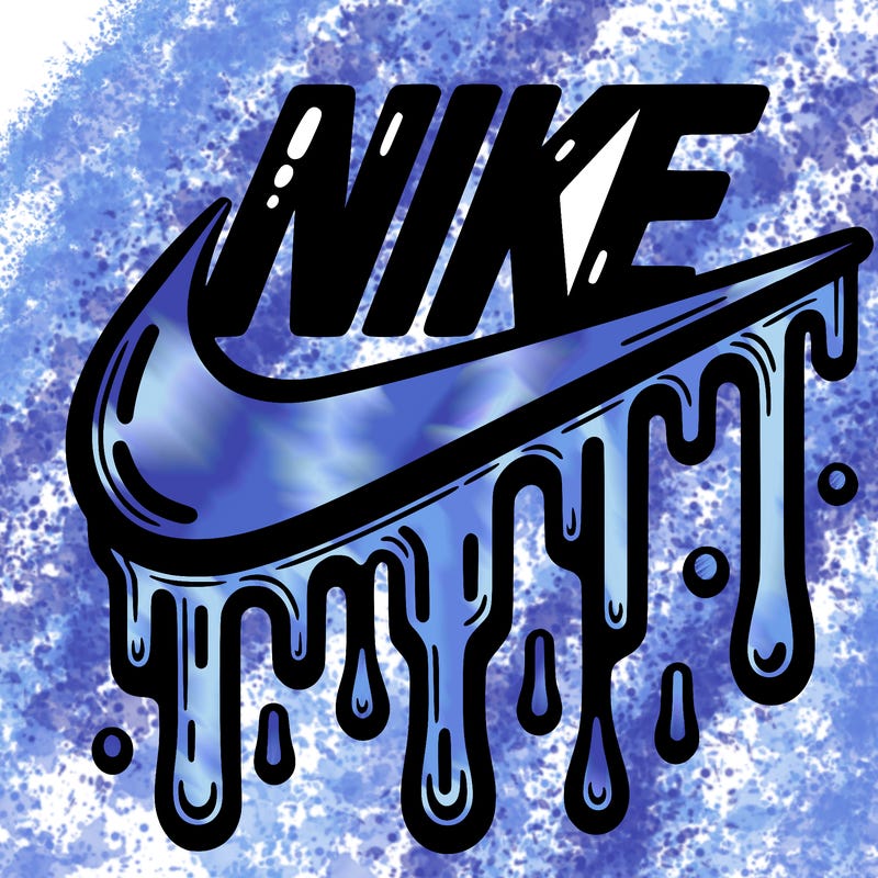 dripping nike logo