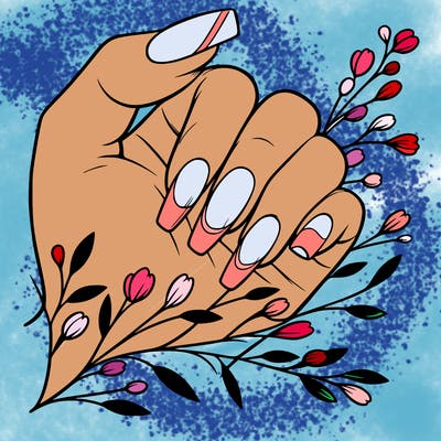 nails with french tip