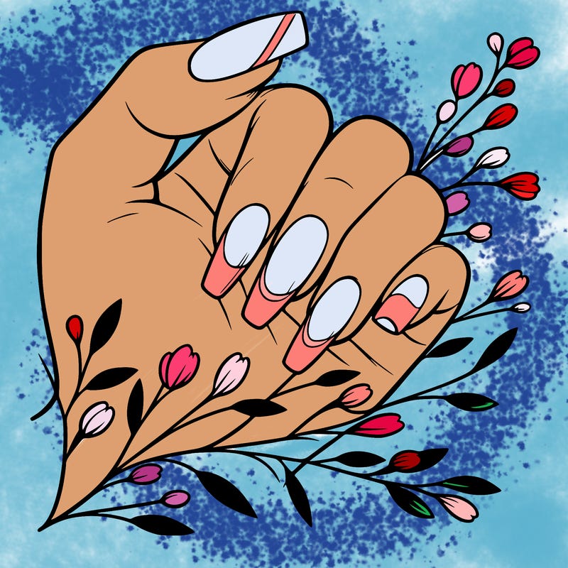 nails with french tip