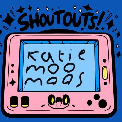 blank canvas that says above it shoutouts