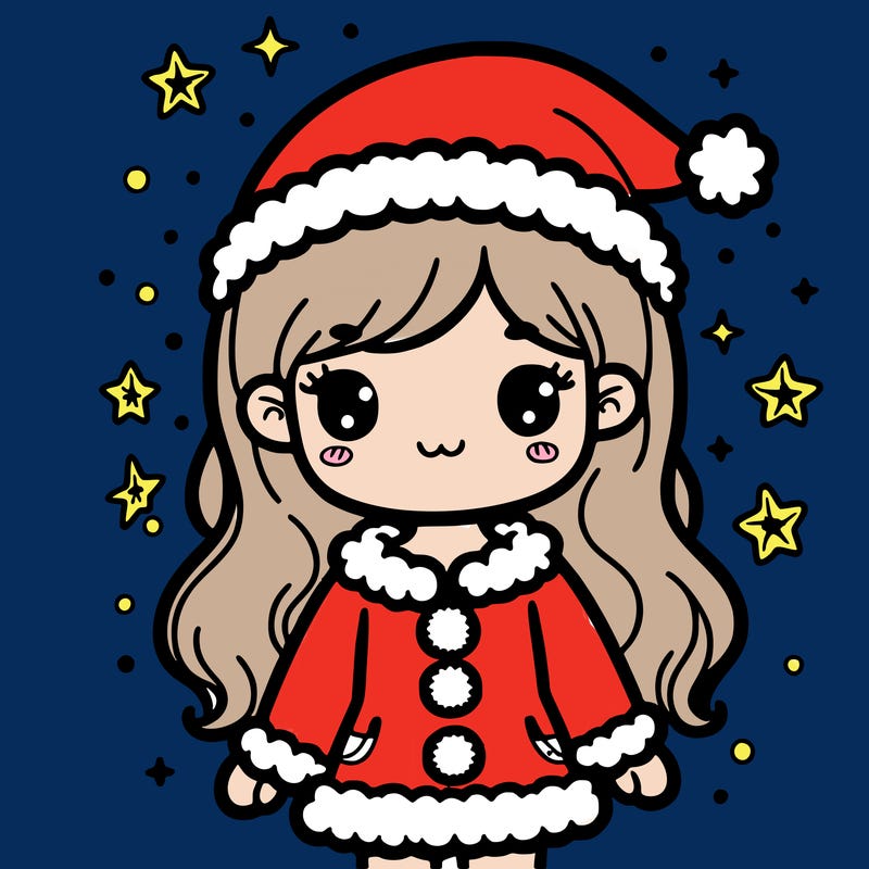 girl with santa outfit on