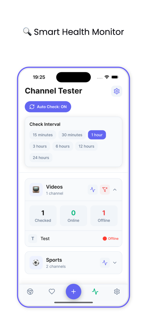 Drama Live - Moniteur d'état intelligent et interface de test de chaînes de l'application Drama Live pour les flux IPTV