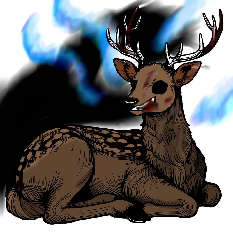 realistic deer with antlers