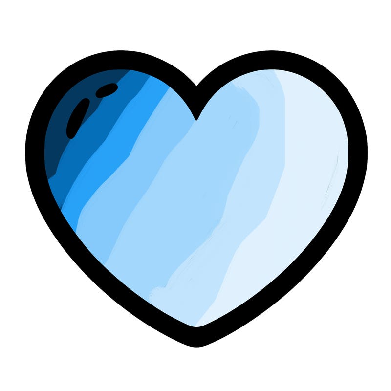 a blank heart