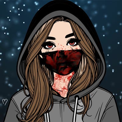 realistic girl with a hoodie