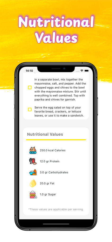 Airfryer Chef: Airfryer Recipe - Airfryer Chef app screen showing calories and macronutrient data for a recipe