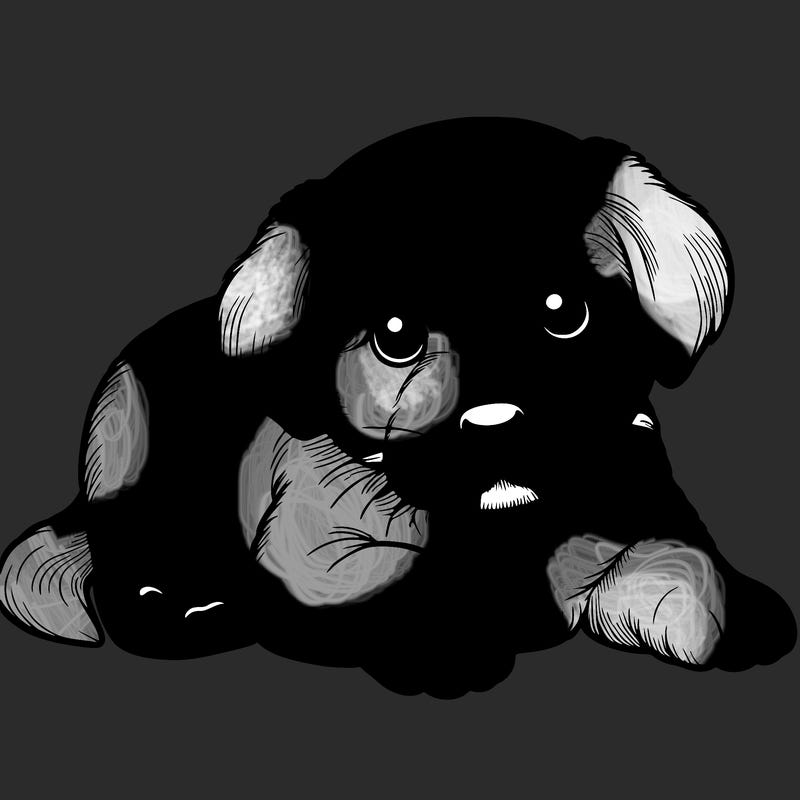 a cute realistic puppy