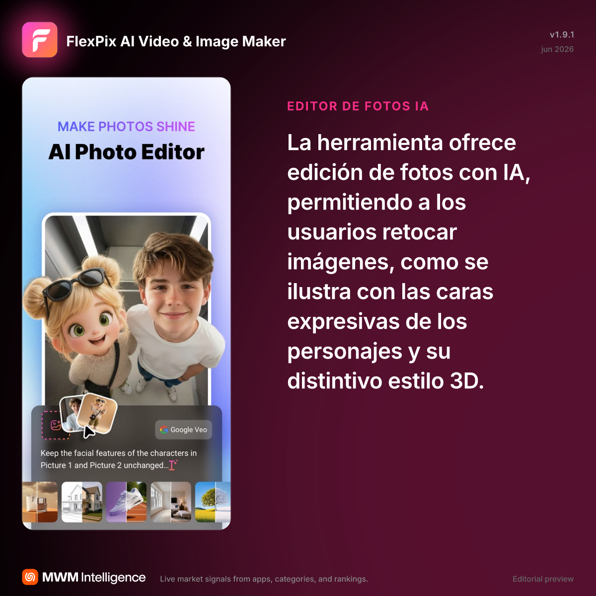 FlexPix AI Video & Image Maker - App de Foto y vídeo | MWM