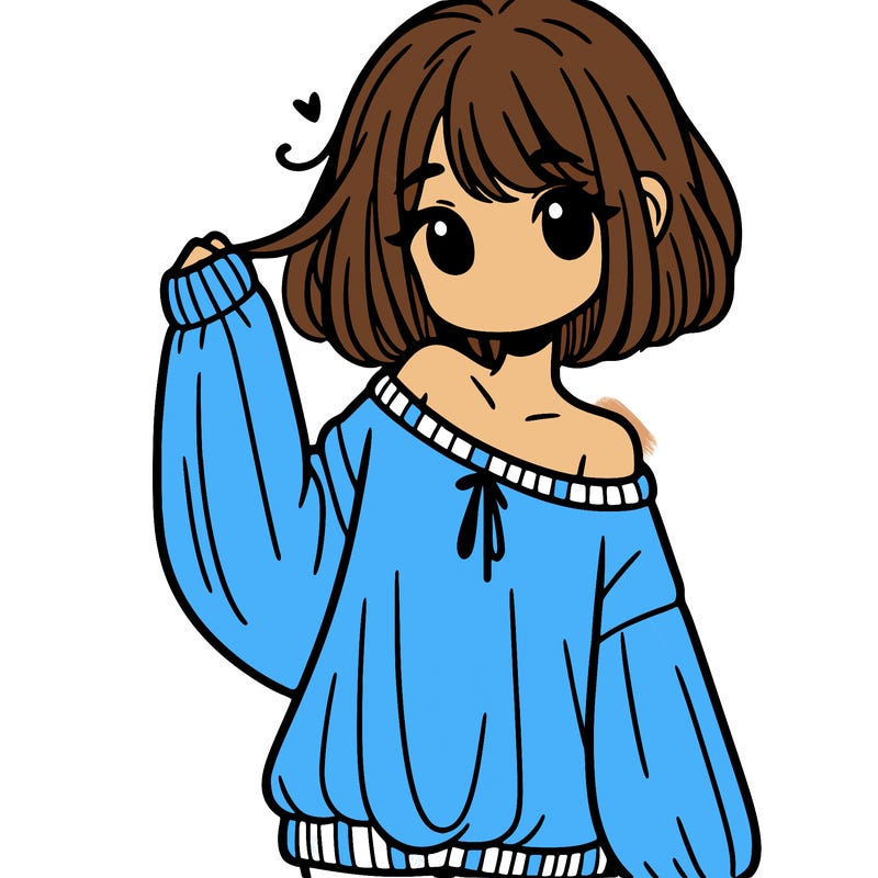 girl in baggy sweater hanging off her shoulder