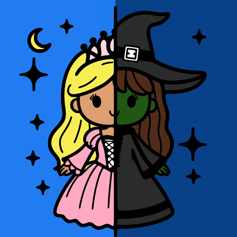 split princess and witch
