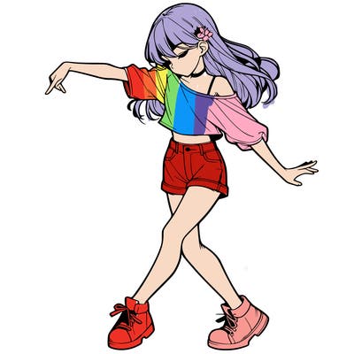 realistic girl danceing