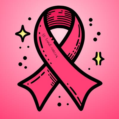 ribbon symbol of national breast cancer awareness month