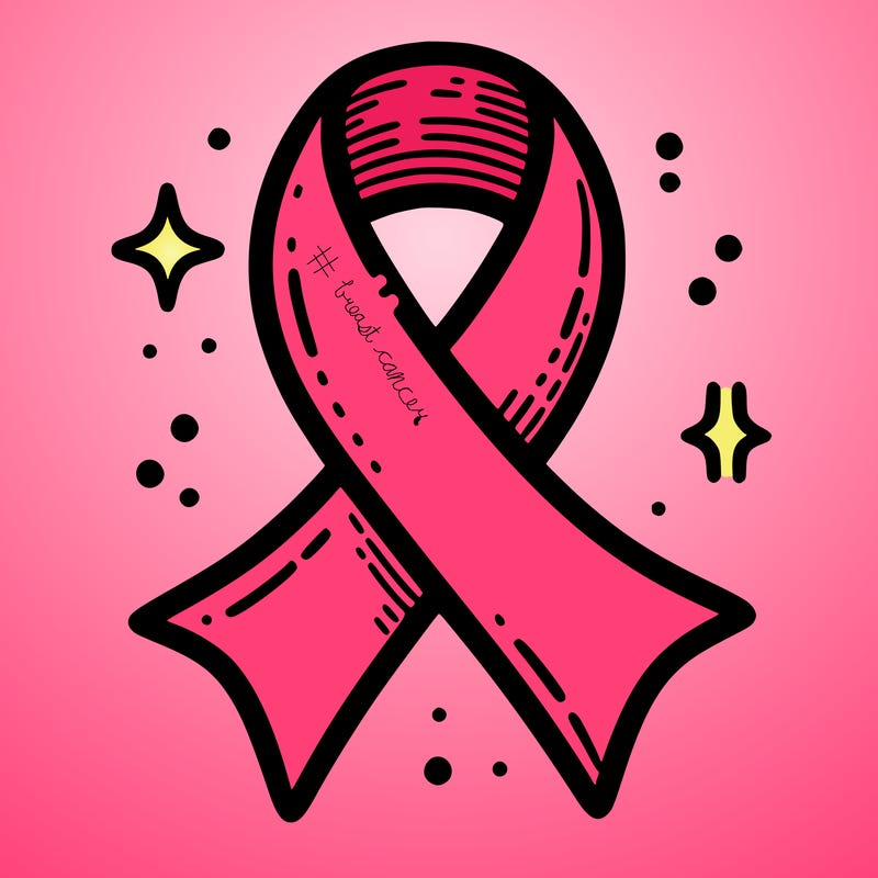 ribbon symbol of national breast cancer awareness month