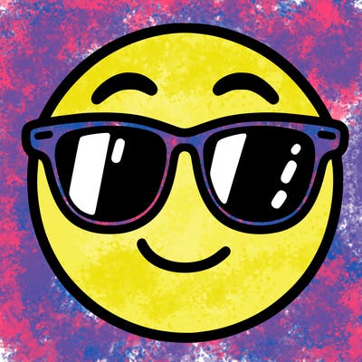 emoji with sunglasses