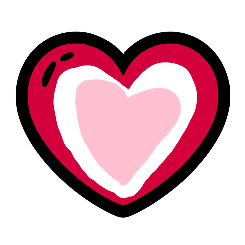a blank heart