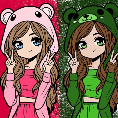 teen girl in animal costume