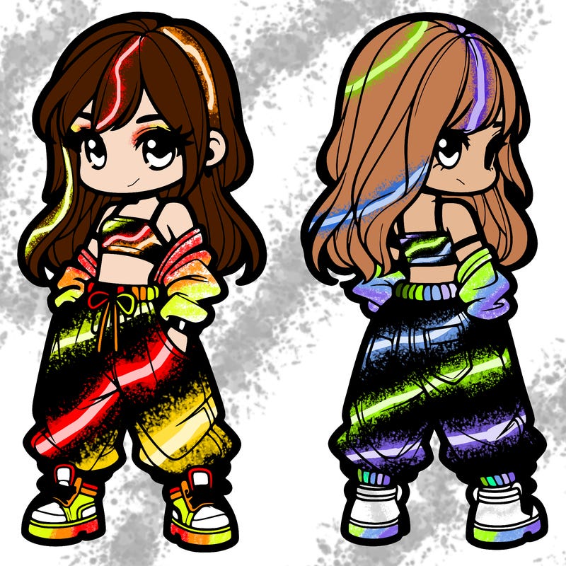 girl in crop top and baggy pants