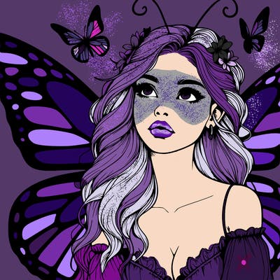 butterfly fairy realistic girl