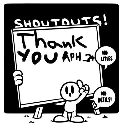 blank canvas that says above it shoutouts