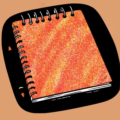 a blank sketch pad