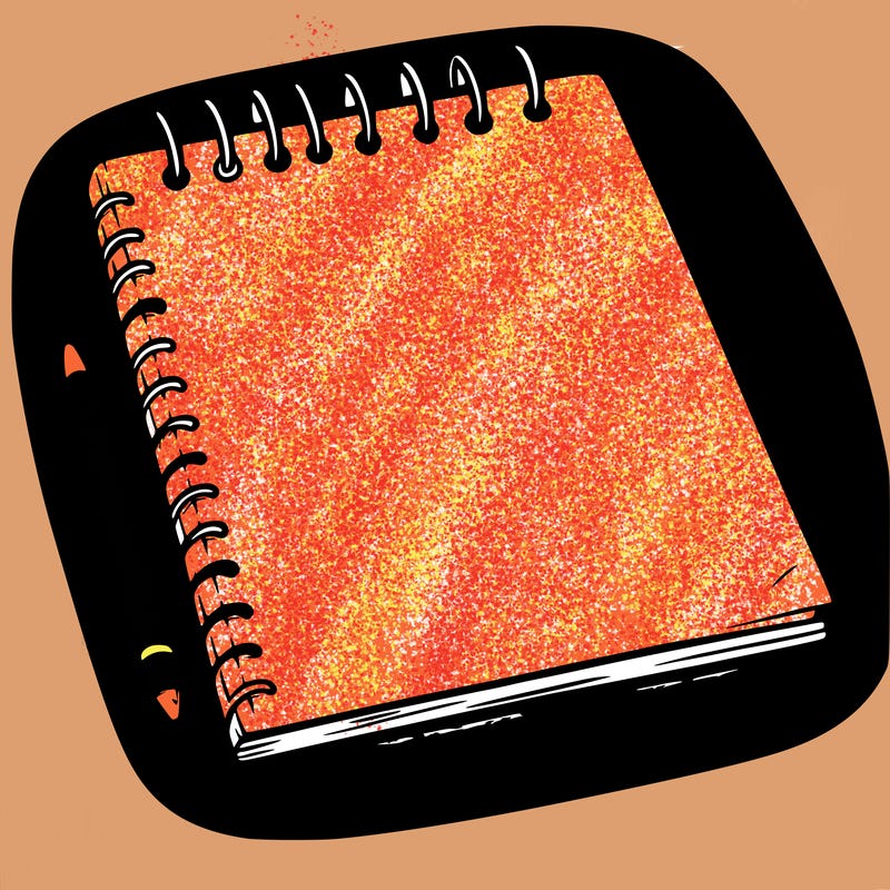 a blank sketch pad