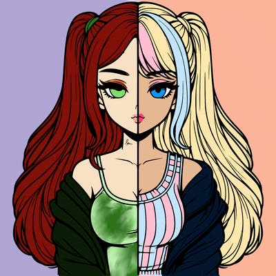 realistic girl split