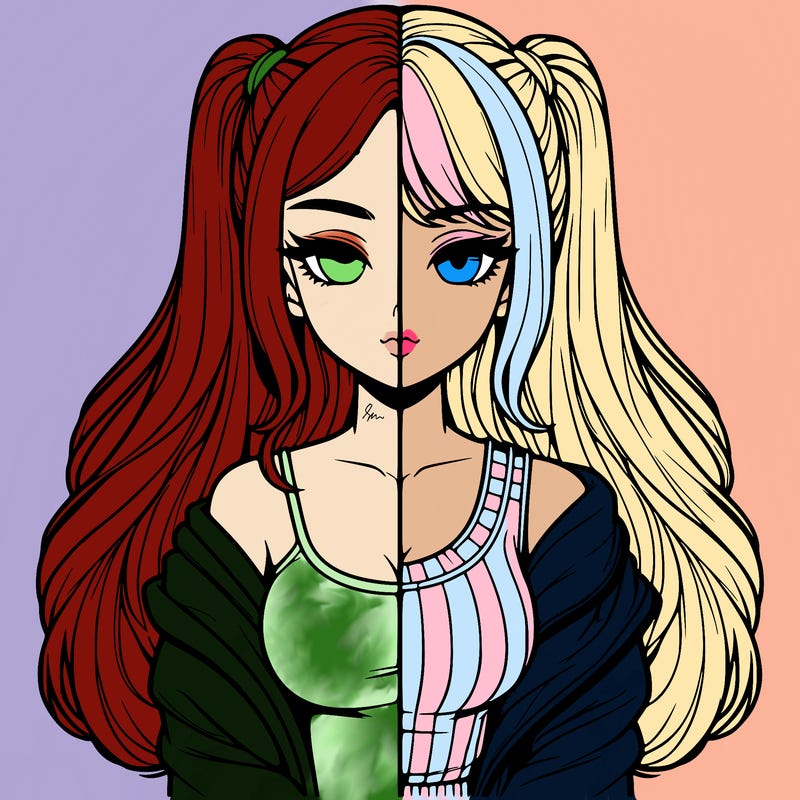 realistic girl split