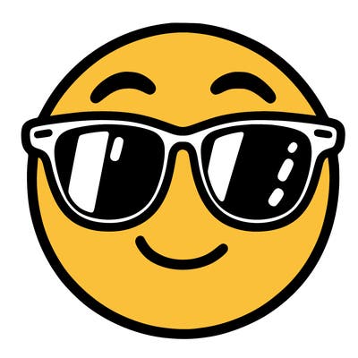 emoji with sunglasses