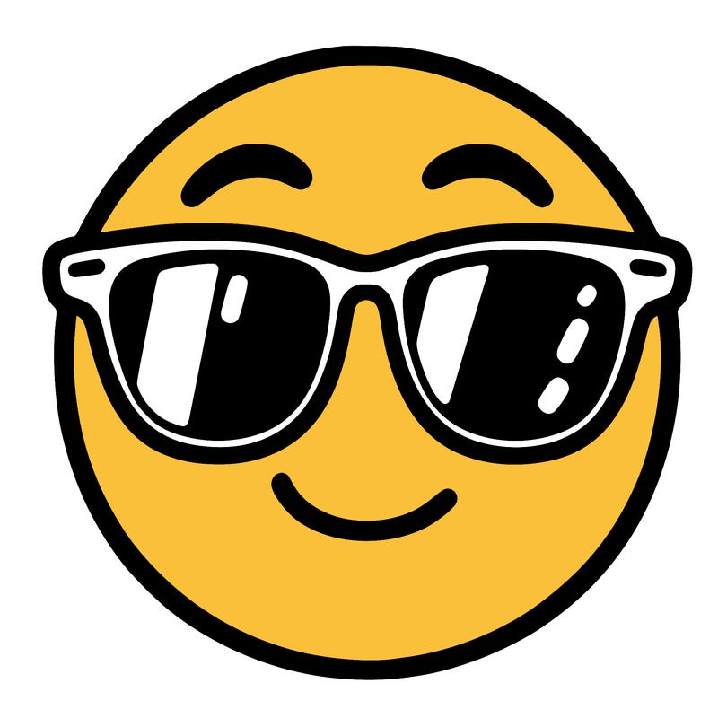 emoji with sunglasses