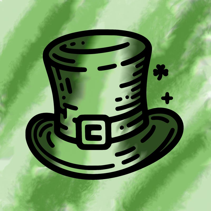 st patrick hat with thin lines
