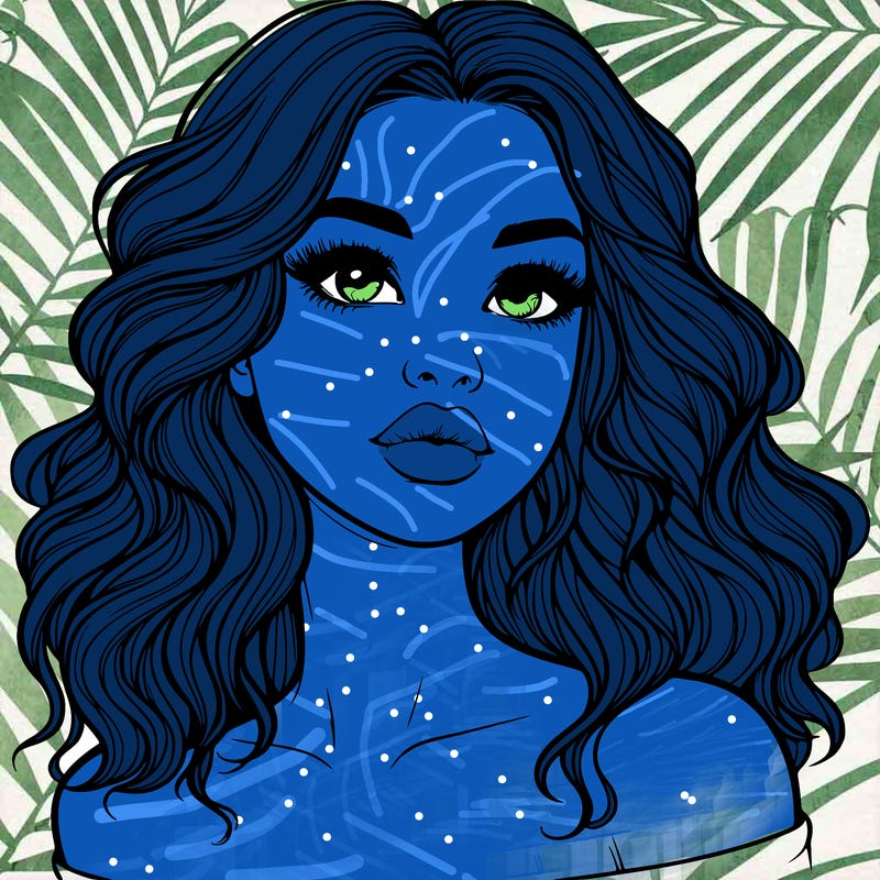realistic girl with wavy hair and lips