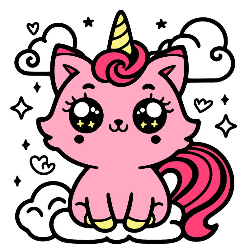 cute unicorn cat