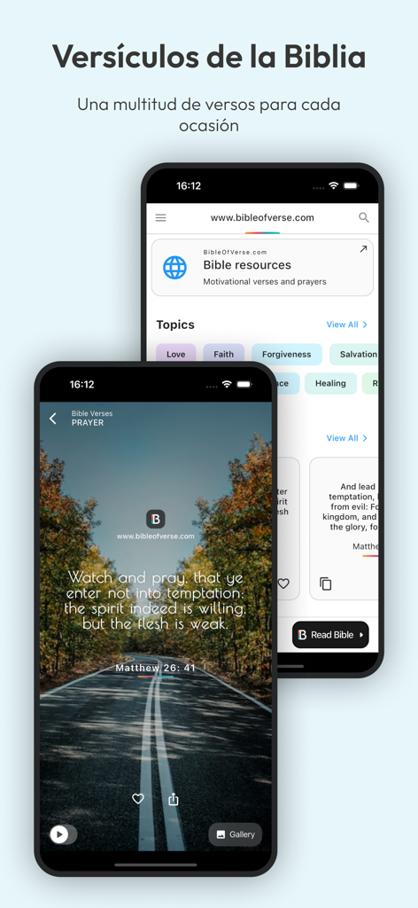 Bible verses interface in the Himnario Adventista mobile app