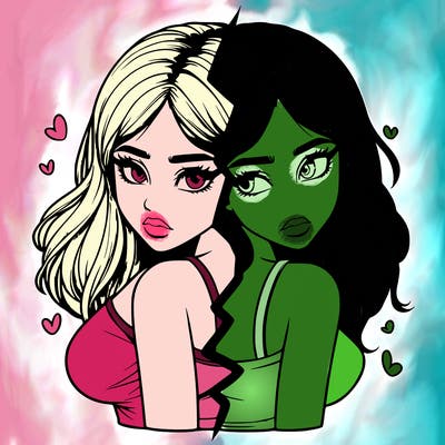 realistic girl split