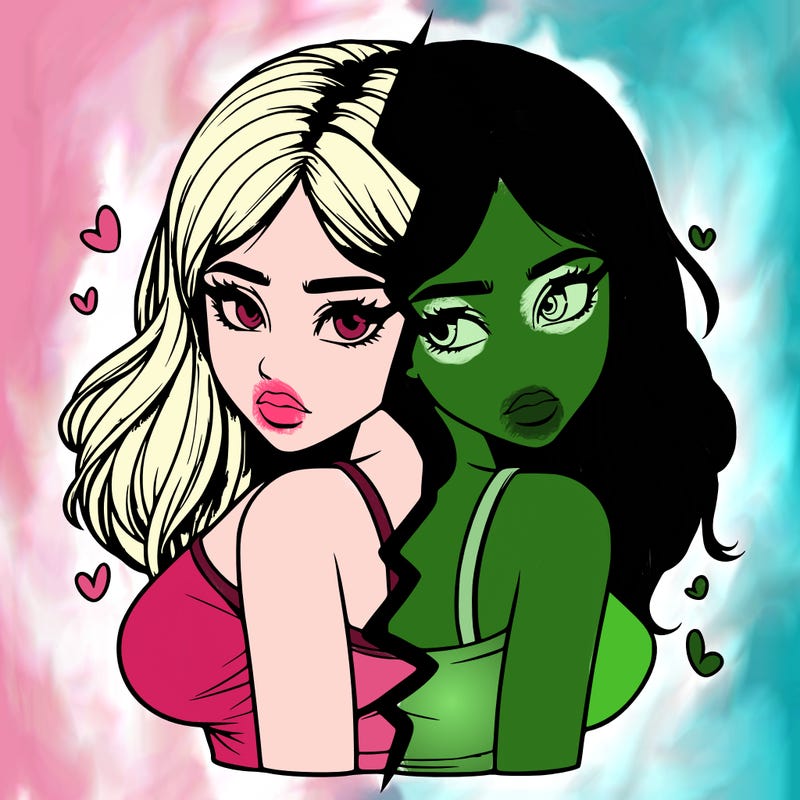 realistic girl split