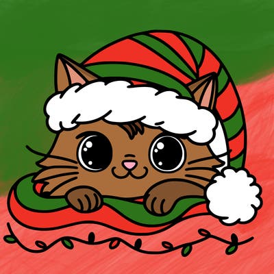 cat christmas