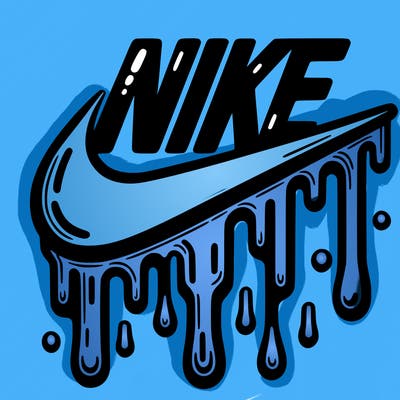 dripping nike logo