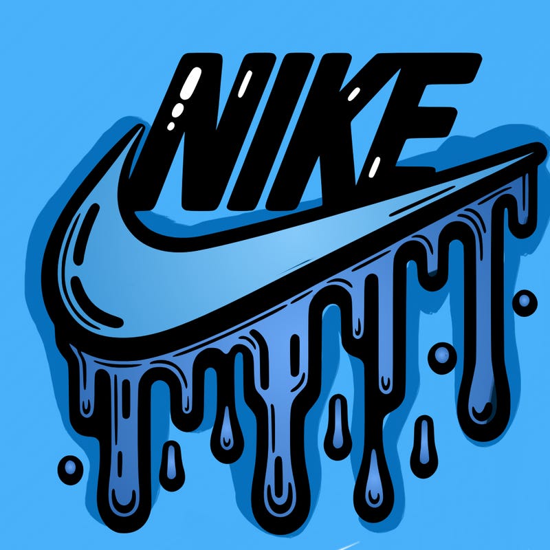 dripping nike logo