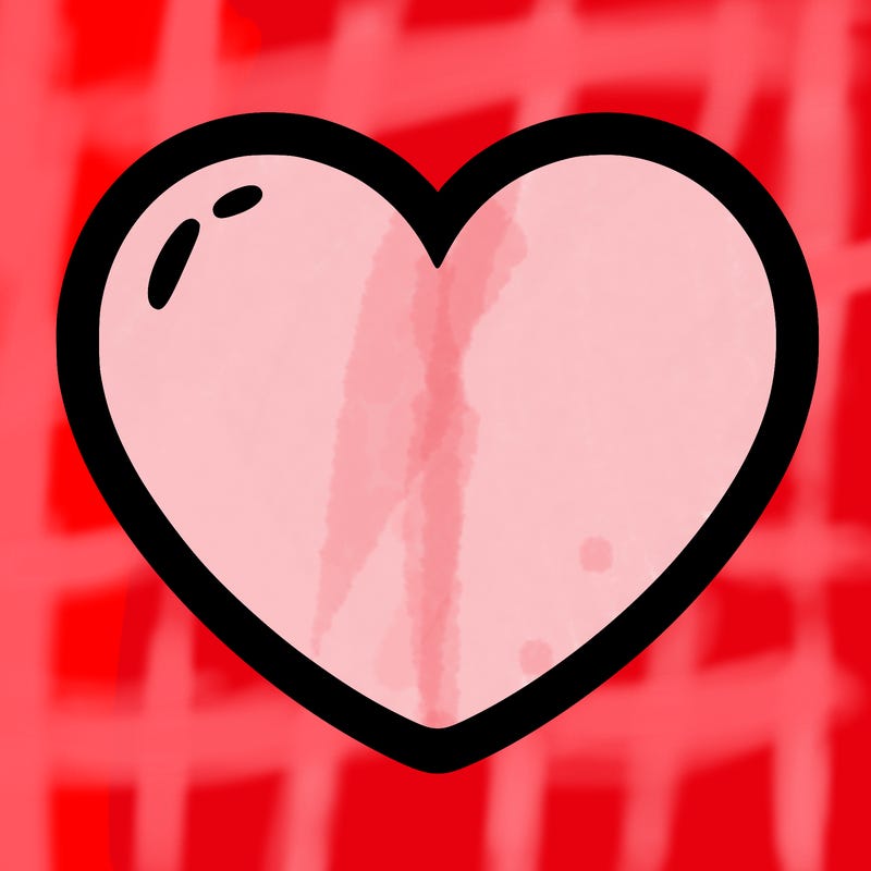 a blank heart