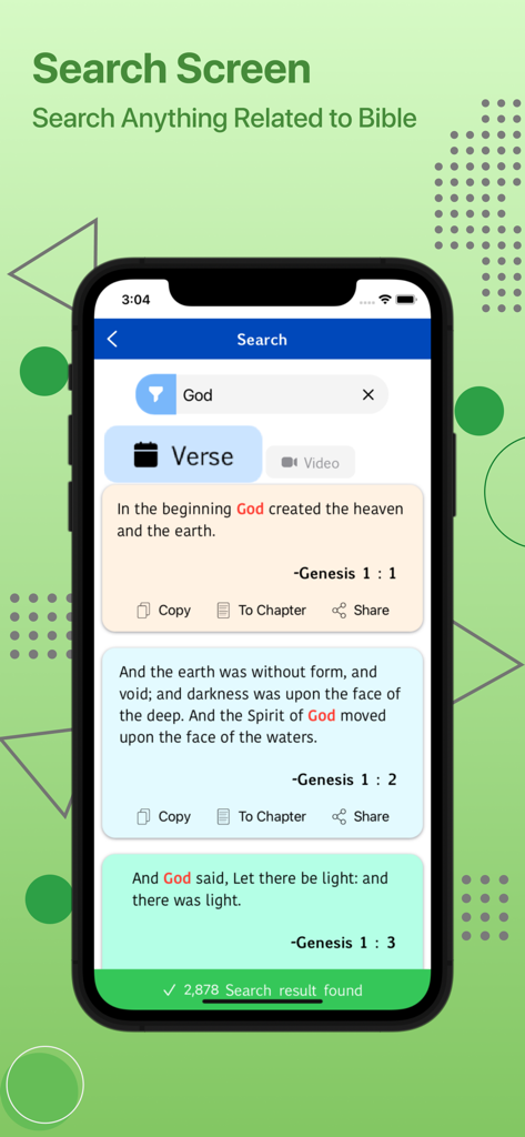 New King James Version - NKJV - A smartphone displaying search results for verses in the New King James Version Bible app