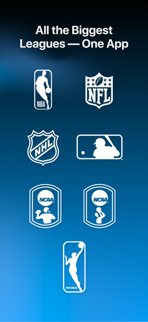 Toad Sports - Betting Research - 두꺼비 스포츠 앱에 포함된 NBA NFL NHL MLB NCAA 및 WNBA를 포함한 주요 스포츠 리그 로고