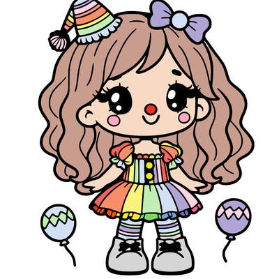 cute clown girl