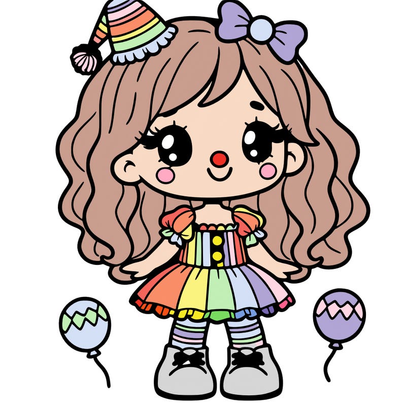 cute clown girl