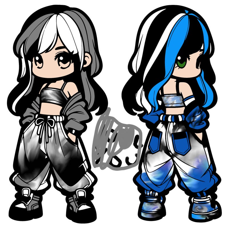 girl in crop top and baggy pants