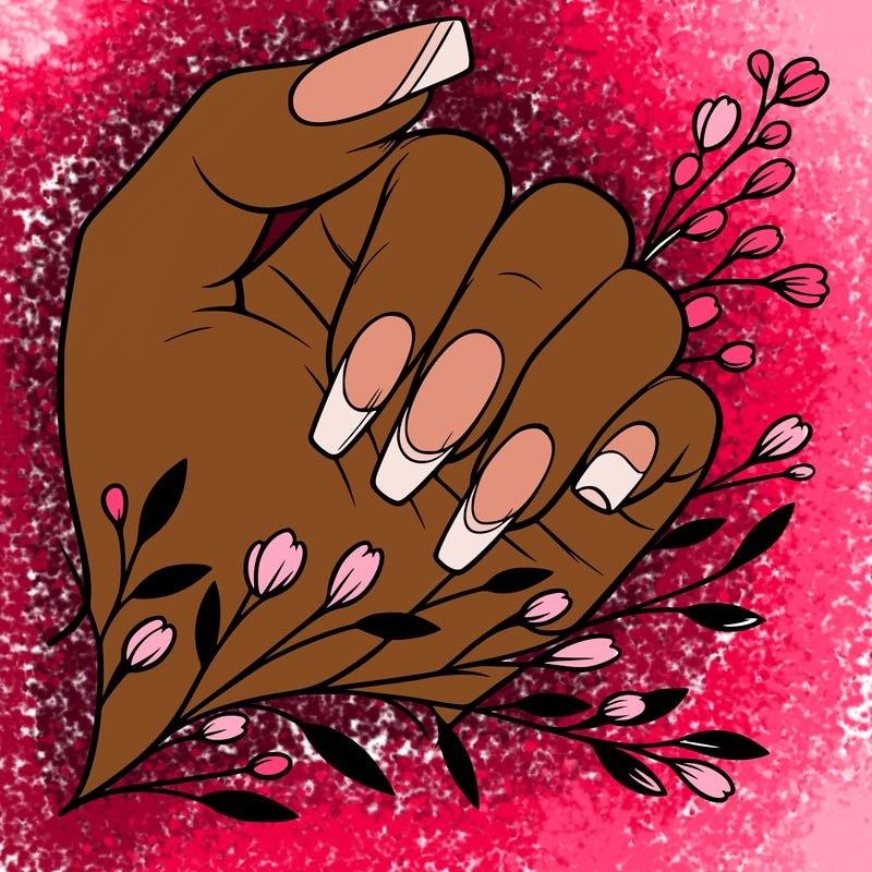 nails with french tip