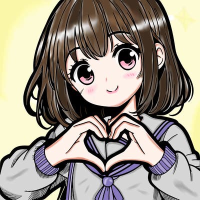 a girl making a heart with her hands
