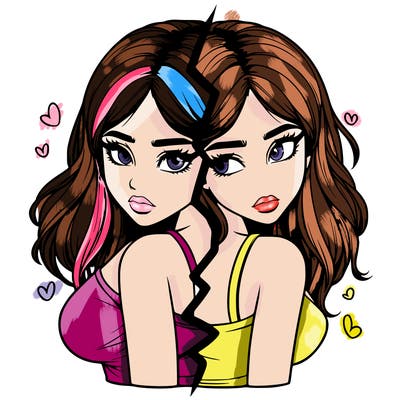 realistic girl split