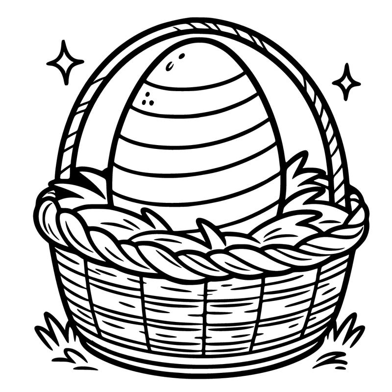 easter egg in a basket