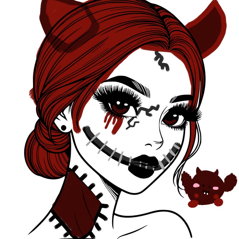 realistic girl with lashes